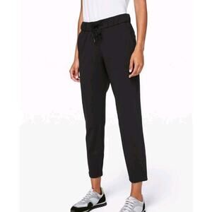 Lululemon On the Fly 7/8 Pant Womens Size 6 Black Stretch Ankle Crop Pull On